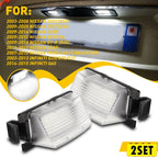 Set of 2 6000K LED License Plate Lights for Nissan 350Z 370Z GT-R G35 G37 Sentra