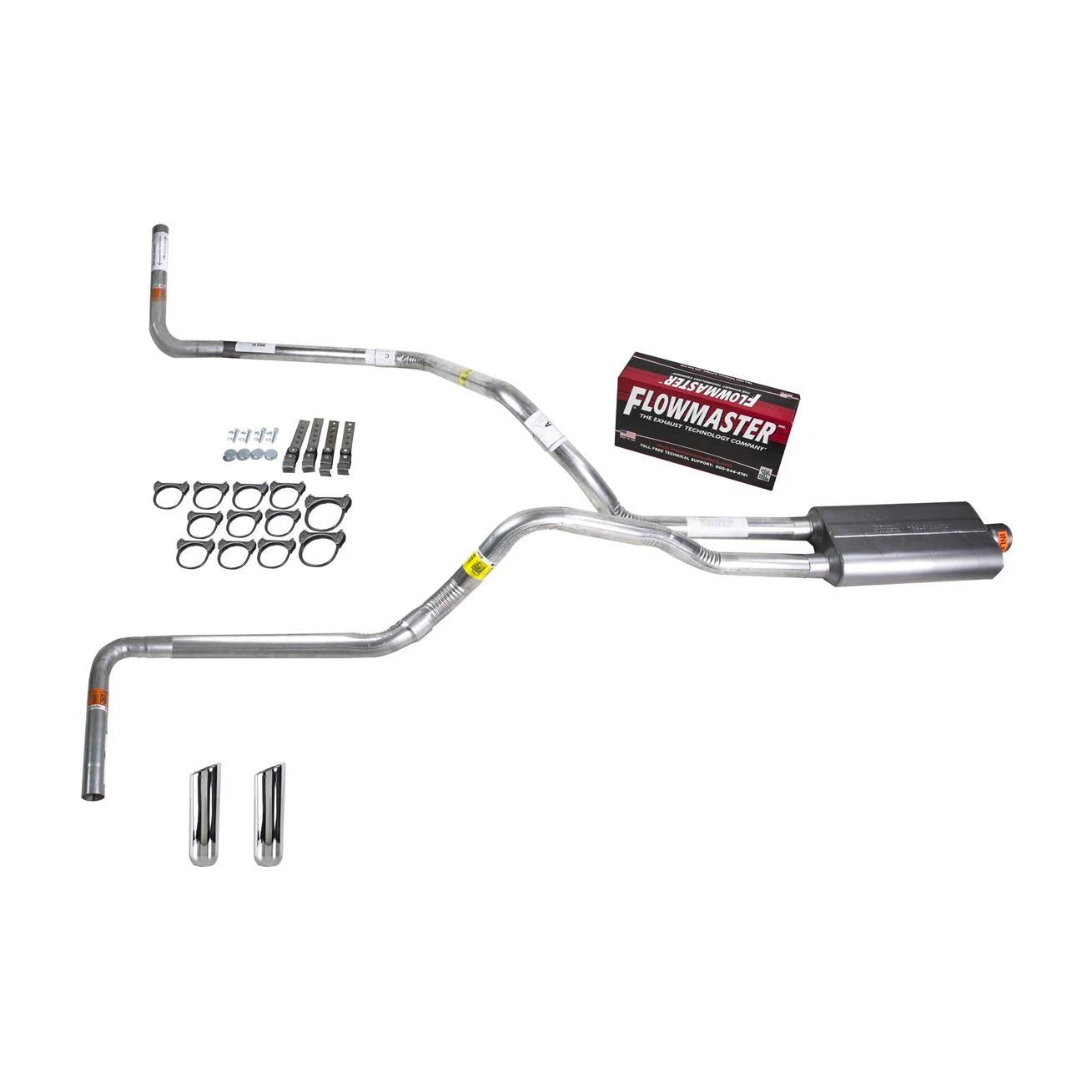 2.5" Dual Exhaust Pipe for F150 (1987–1994) Flowmaster 50 RW Tip Side Exit