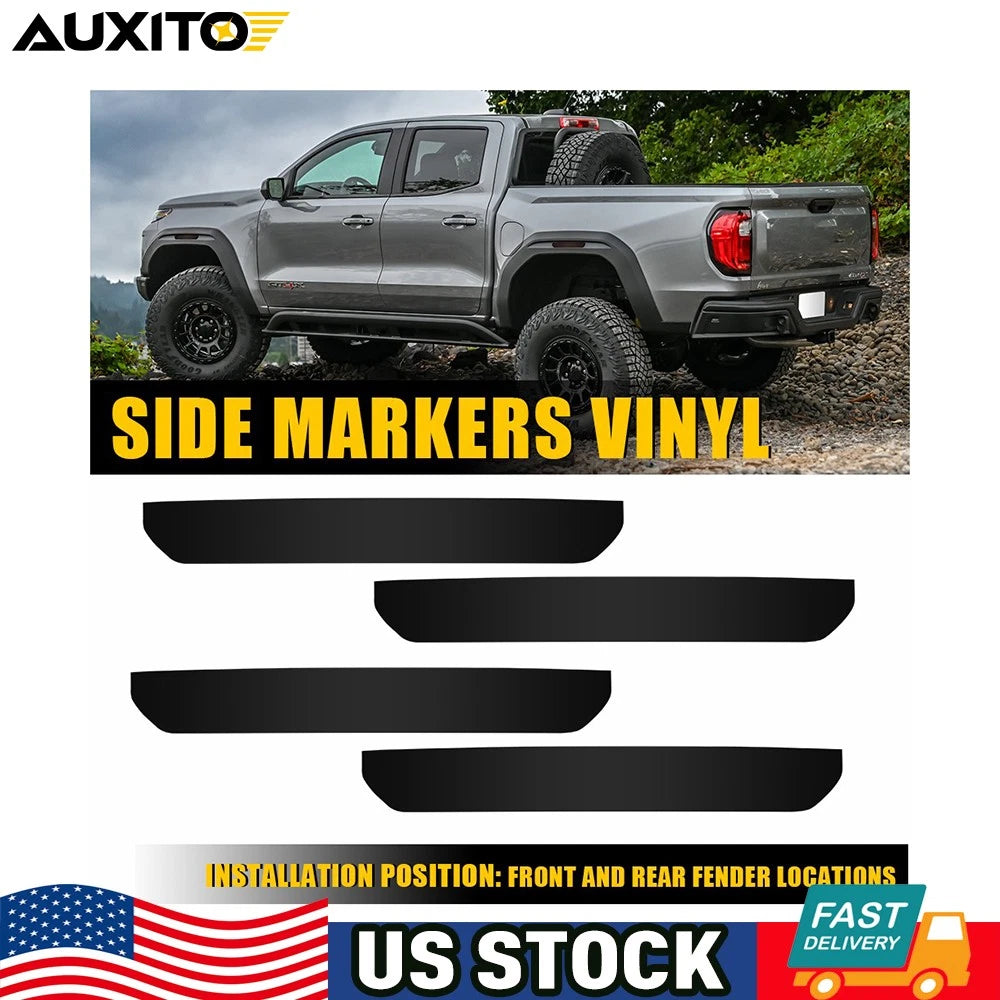 Set of 4 Smoked Side Marker Light Vinyl Tint Film Cover for GMC Canyon (2023–2025)
