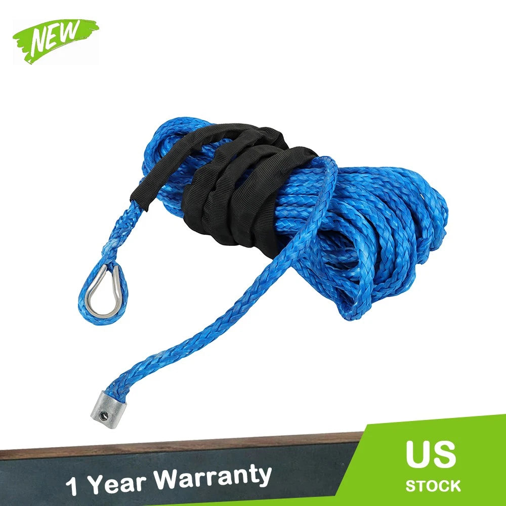 Synthetic Winch Rope Recovery Cable for ATV (12000LBS, 5/16"x50')