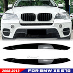 Pair of Gloss Black Headlight Eye Lids for BMW X5 E70 (2008–2013)