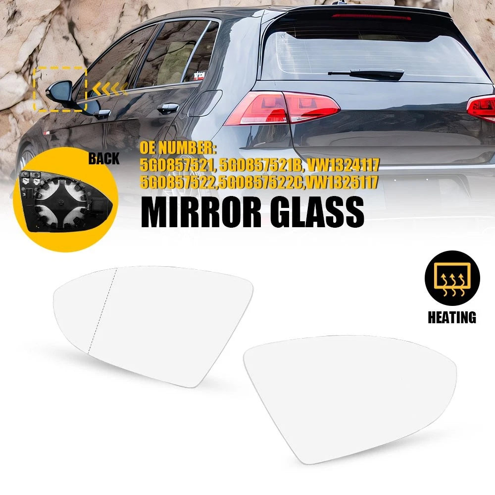 Heated Mirror Glass Set for VW Golf MK7 GTI R (2013–2020)