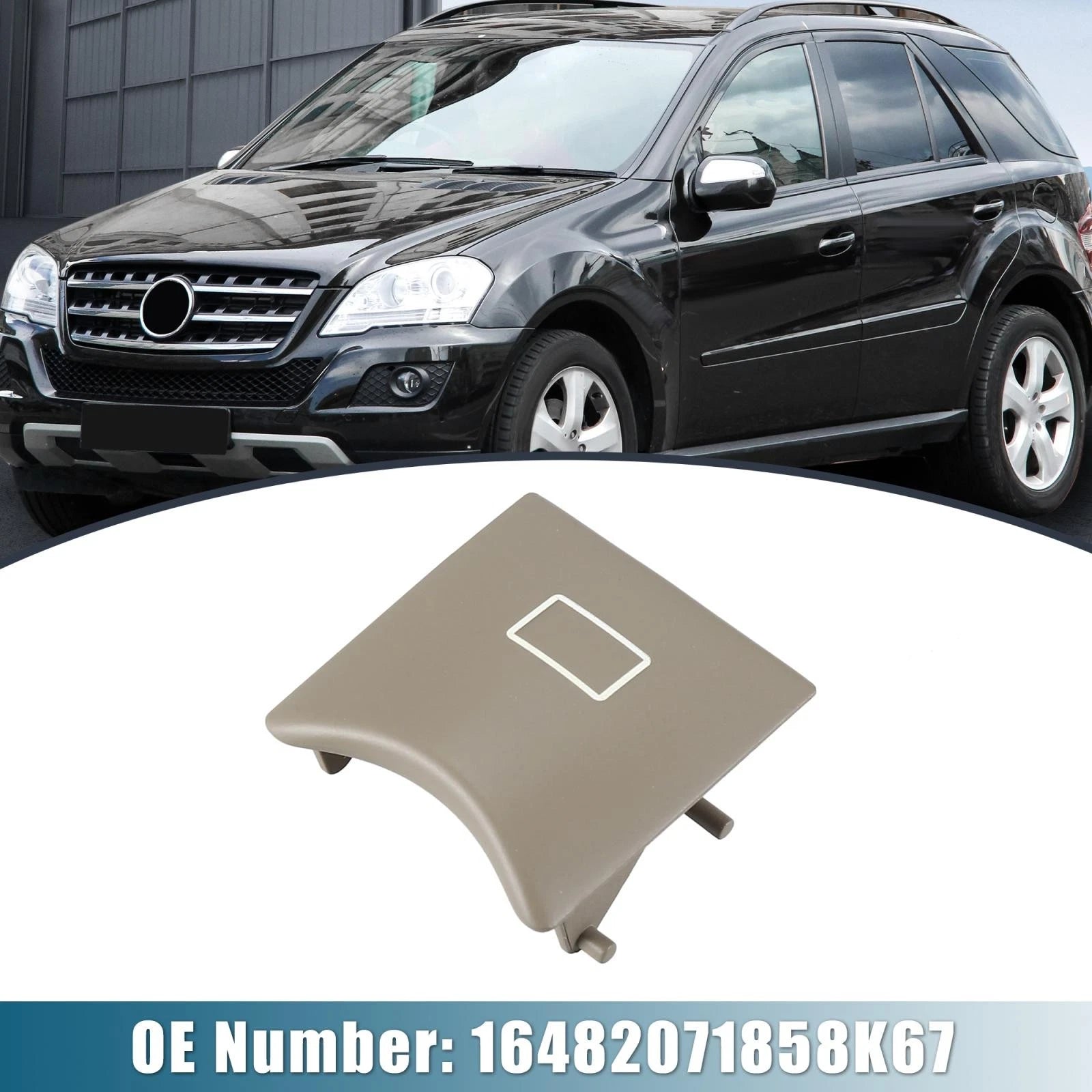 Sunroof Window Switch Button Cover for Mercedes-Benz ML500 ML350 (2006–2011) Khaki