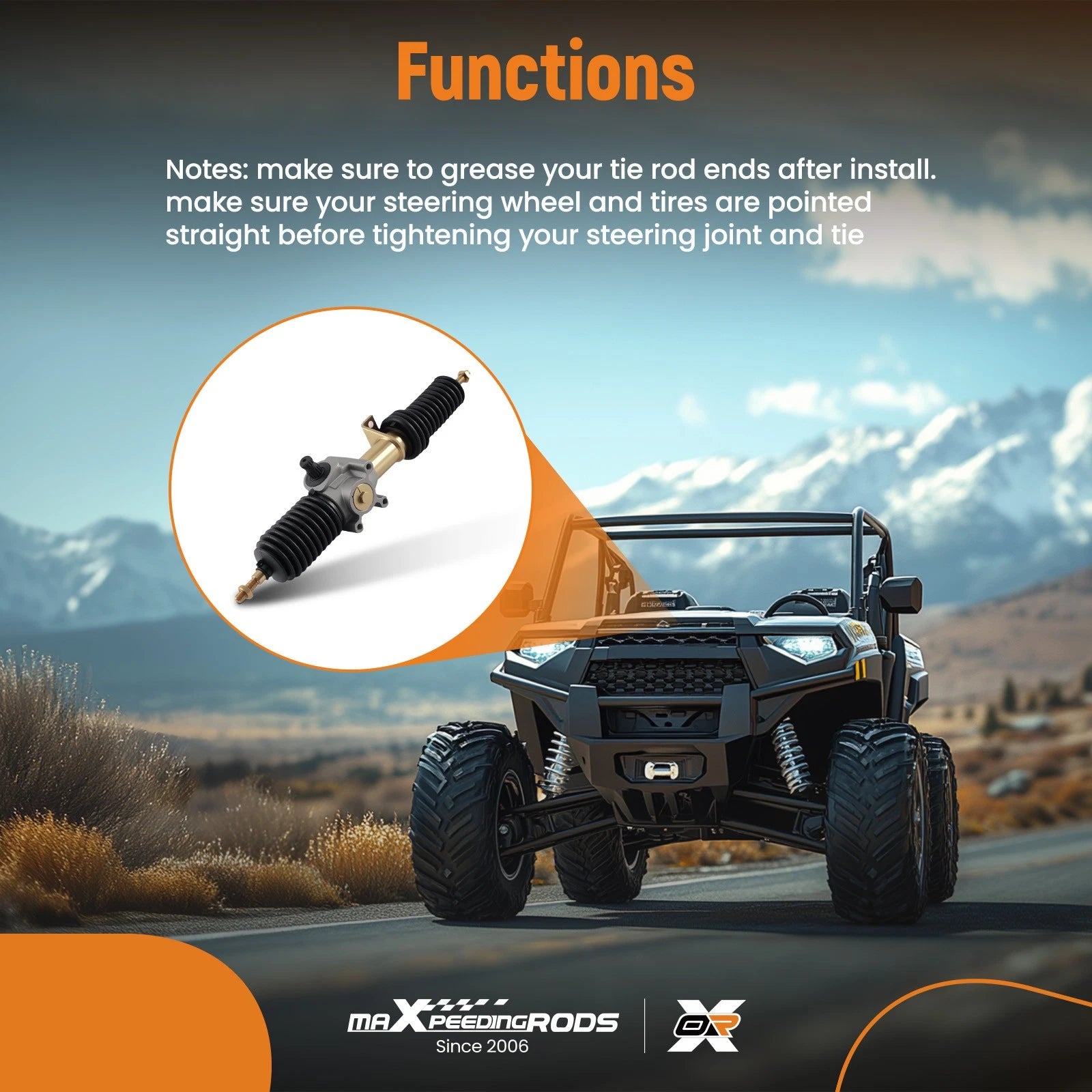 Steering Rack & Pinion Assembly for Polaris Ranger 570/Crew 900 EPS (2014–2016)