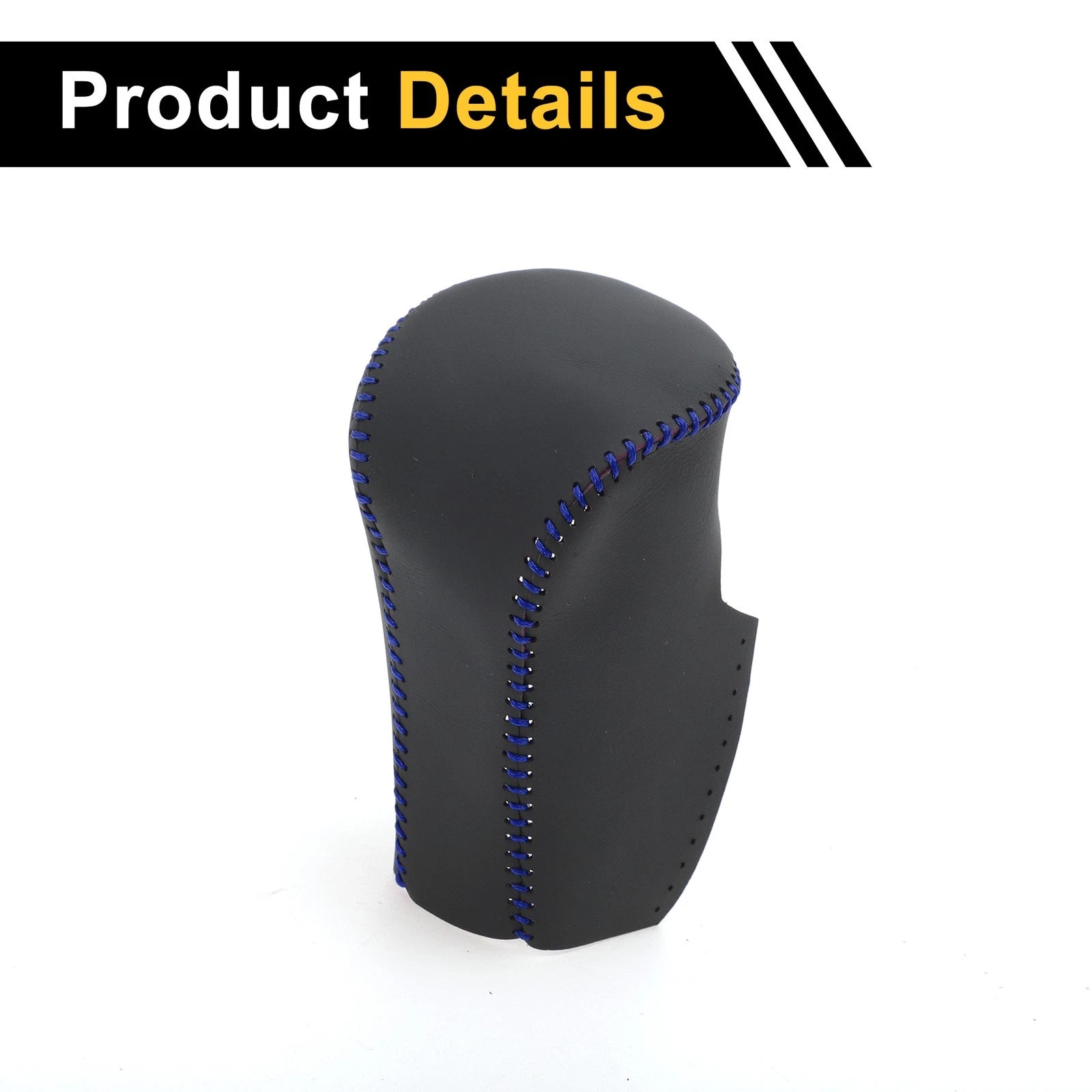 1 Pc Gear Shift Knob Cover for Honda Accord (2008–2012) Black Blue Faux Leather