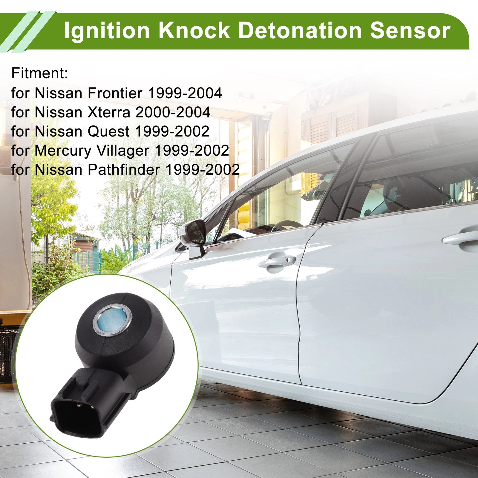 Set of 2 Ignition Knock Detonation Sensors for Nissan Frontier (1999–2004)