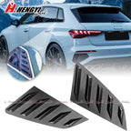 Carbon Fiber Look Side Window Louver Shutter Trim for Audi A3 S3 8Y (2021–2023)
