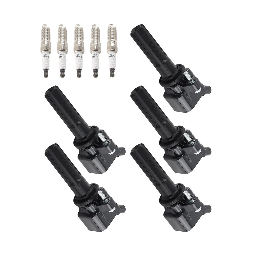 Pack of 5 Ignition Coils + Spark Plugs for Chevrolet Colorado GMC Canyon (2004–2012)