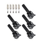 Pack of 5 Ignition Coils + Spark Plugs for Chevrolet Colorado GMC Canyon (2004–2012)