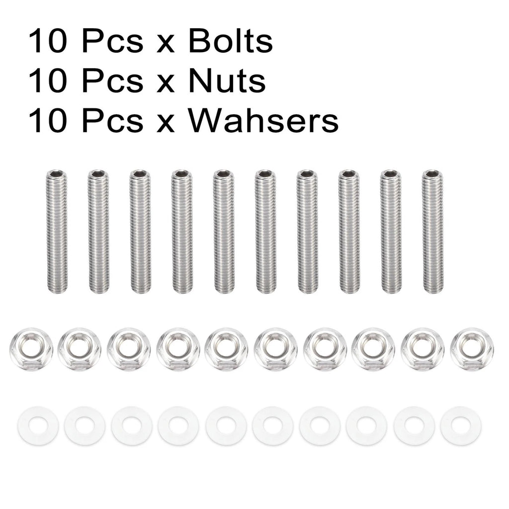 10pcs Exhaust Manifold Bolt Studs for Honda Acura B C D F H K Series (1990–2023)