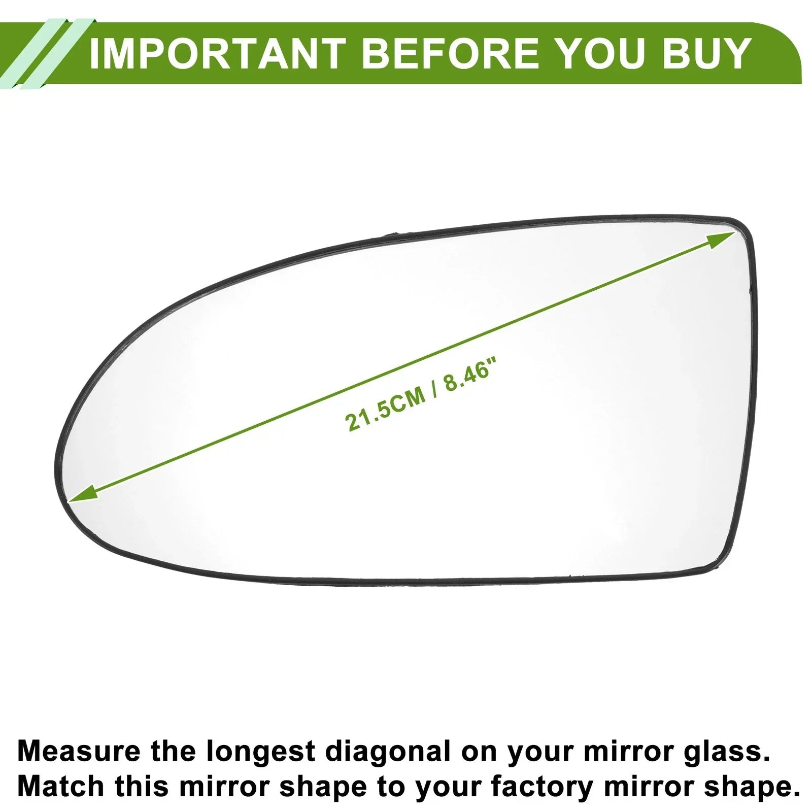 Heated Left Side Mirror Glass for Hyundai Accent (2005-2009)