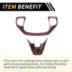 Set of 2 Carbon Fiber Steering Wheel Cover Trims for Ford Maverick (2022–2024)