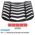 Rear Window Louver Cover Sun Shade for Ford Mustang (2015–2023) - ABS
