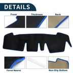 Dashboard Cover Mat for Honda N-ONE JG3 JG4 (2012–2020) Black Blue Set of 1