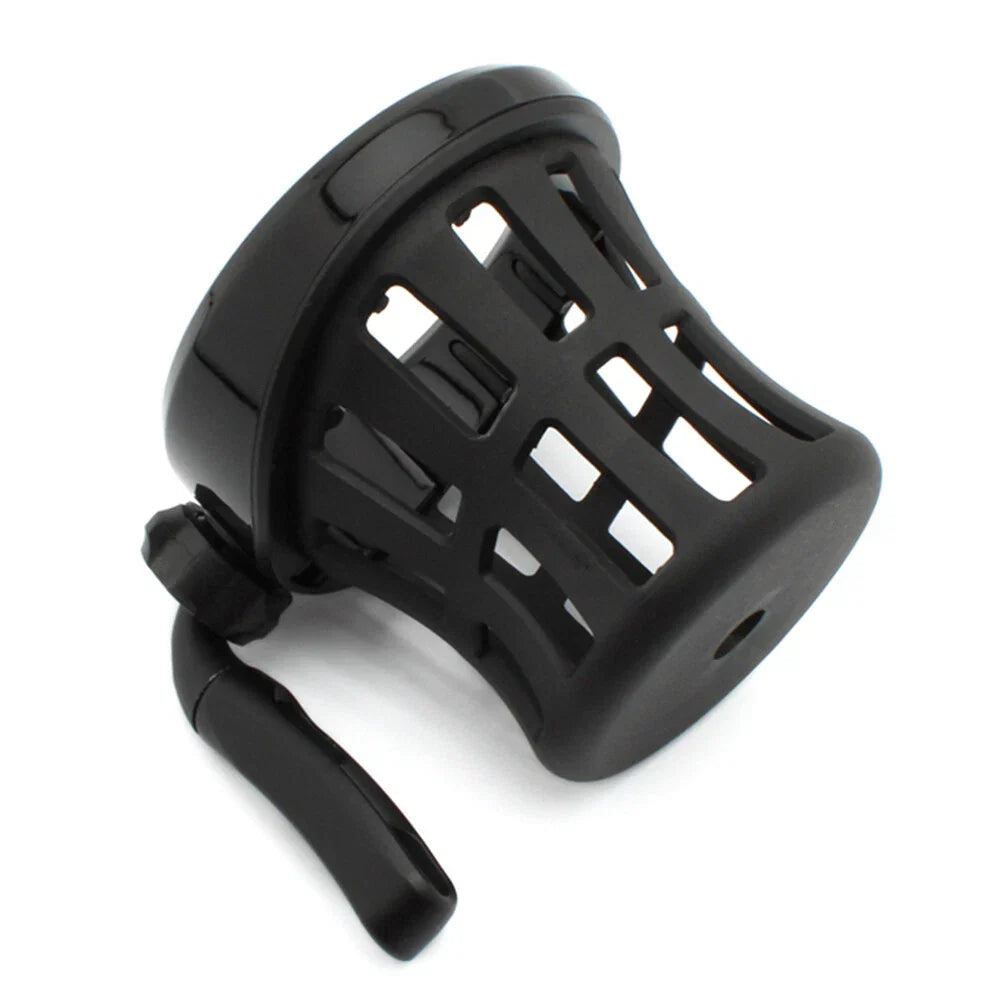 Universal Black Motorcycle Handlebar Cup Holder with Mesh Basket