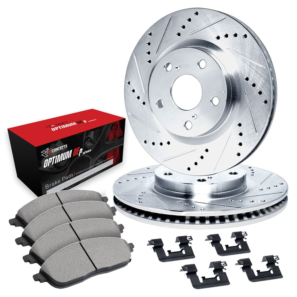 Set of 2 Brake Disc and Pad Kits for Nissan Z
