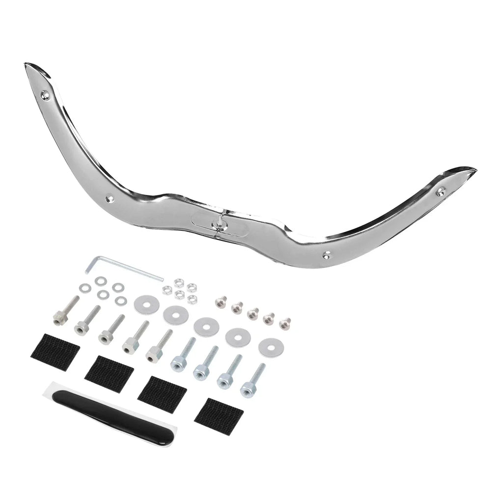 Chrome/Black Windshield Trim for Harley Touring Road Glide (2004-2013)