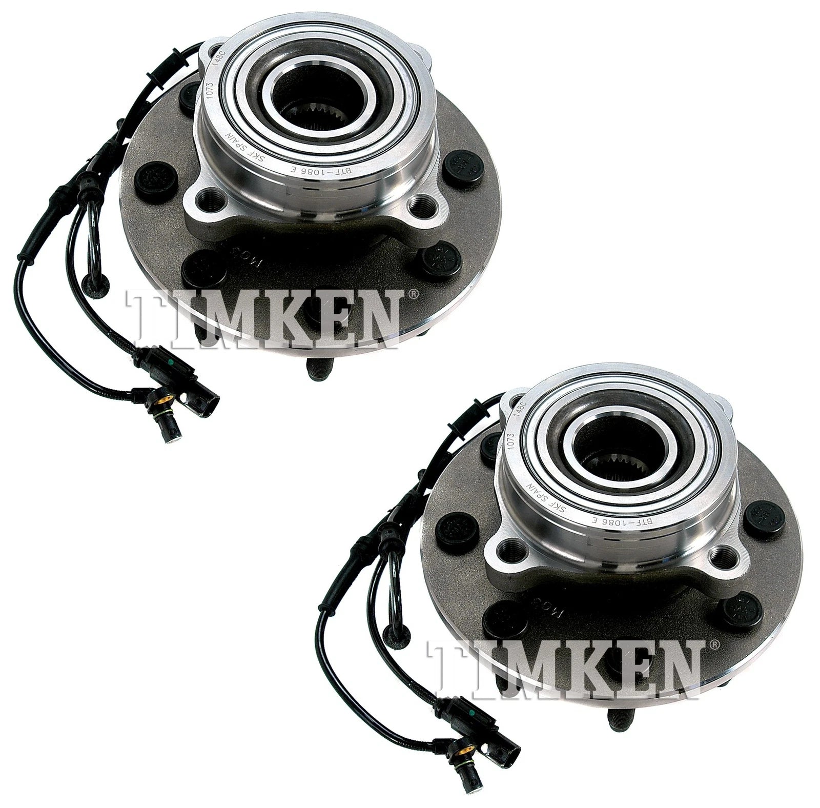 Set of 2 Timken Front Wheel Bearing and Hub Kits for Dodge Ram 1500 2500 4WD