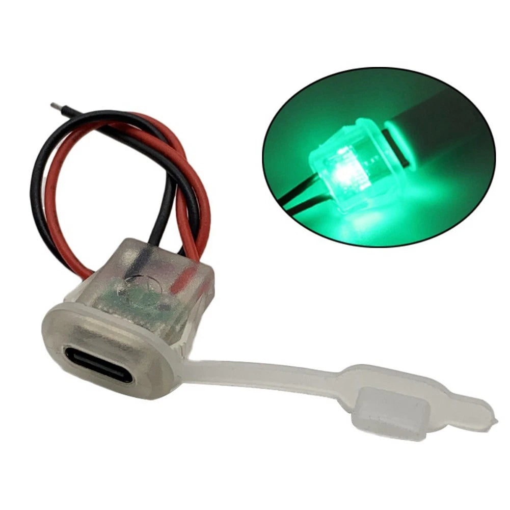 2-Pin Type C Input Socket with LED Light Plate for