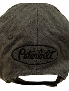 Trucker Hat Cap for Peterbilt Trucks (Adjustable, Gray Red Embroidered)