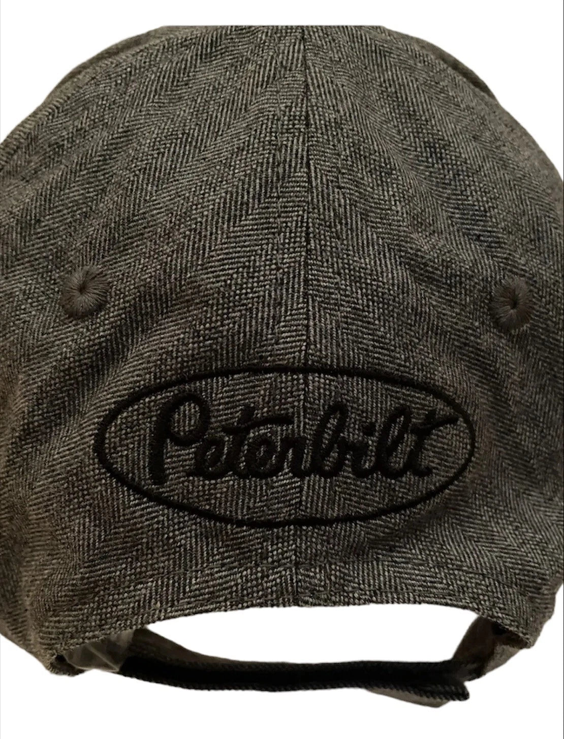 Trucker Hat Cap for Peterbilt Trucks (Adjustable, Gray Red Embroidered)