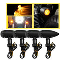 4X Amber Smoke Turn Signal Blinker Light for Motorcycle EXV