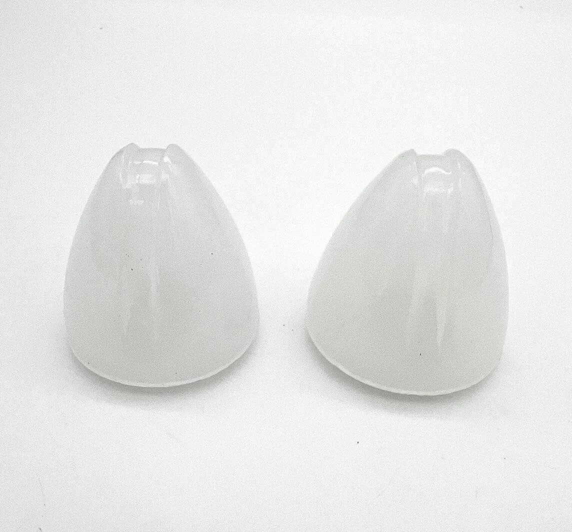 Parking Light Lenses Milky Glass Pair for 1937–1939 Chevy Passenger Car