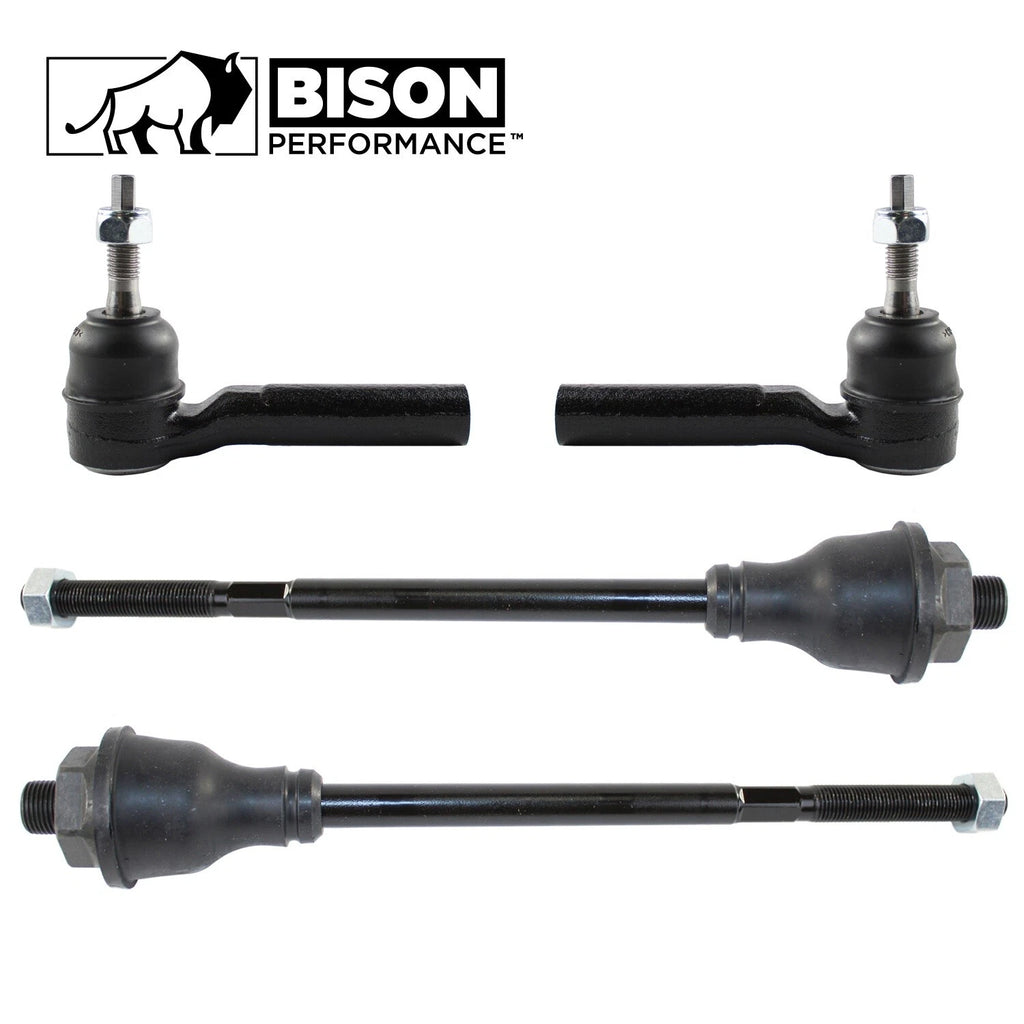 4pc Inner & Outer Steering Tie Rod End Kit for Chevy GMC RWD