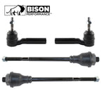 4pc Inner & Outer Steering Tie Rod End Kit for Chevy GMC RWD