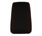 Console Lid Armrest Cover for Scion TC (2005–2010) Red Stitch PVC Carbon