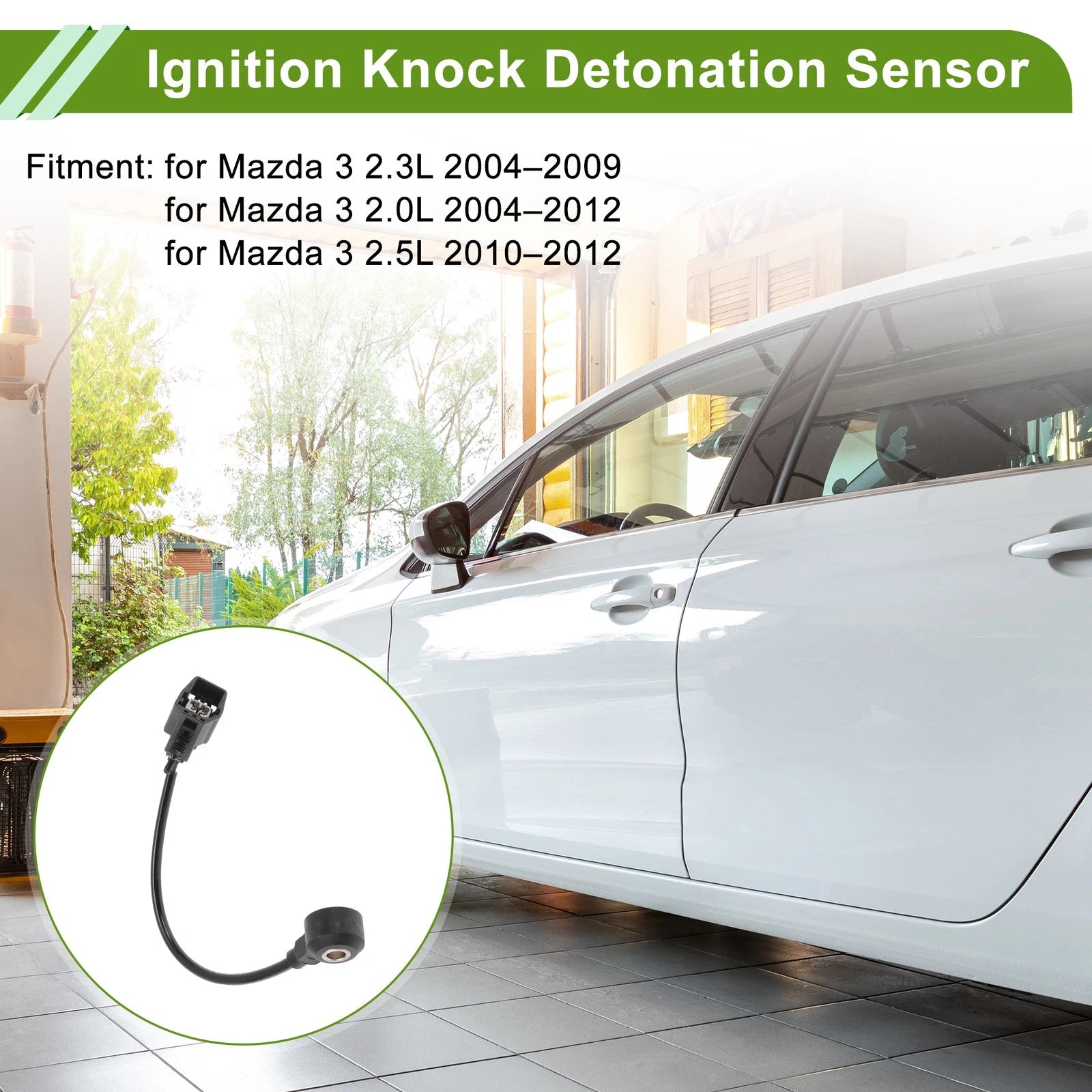 Ignition Knock Detonation Sensor No.LF0118921 for Mazda 3 2.3L (2004–2009)