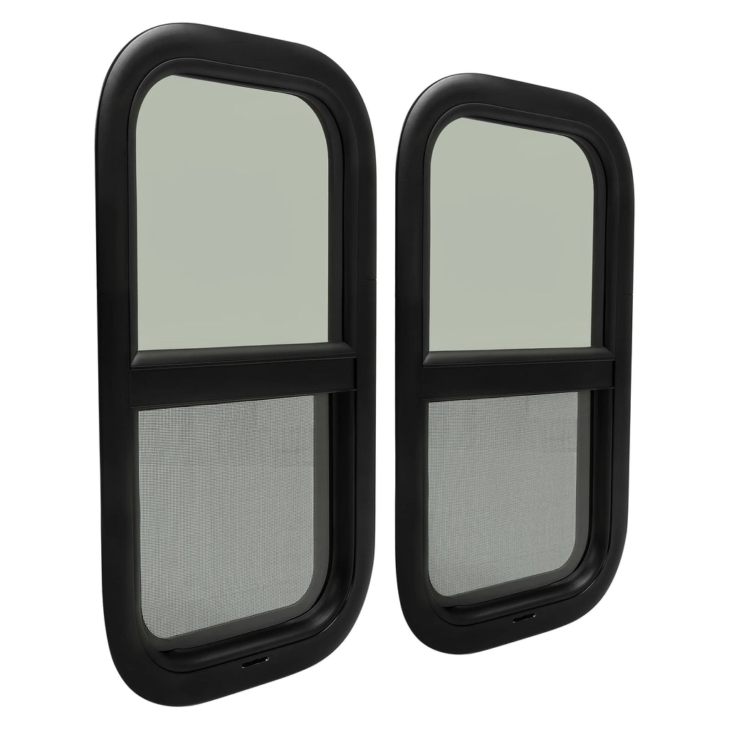 2 Pack Vertical Sliding RV Windows for Cargo Trailer (Fits Various Models)