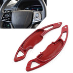 2X Steering Wheel Paddle Shifter Extension for Honda Accord Civic CR-V (2013–2021) - Carbon Red