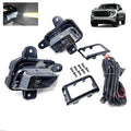 LED Fog Light Set for 22-24 GMC Sierra 1500 6000K Switch Wire Bezel