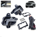 LED Fog Light Set for 22-24 GMC Sierra 1500 6000K Switch Wire Bezel