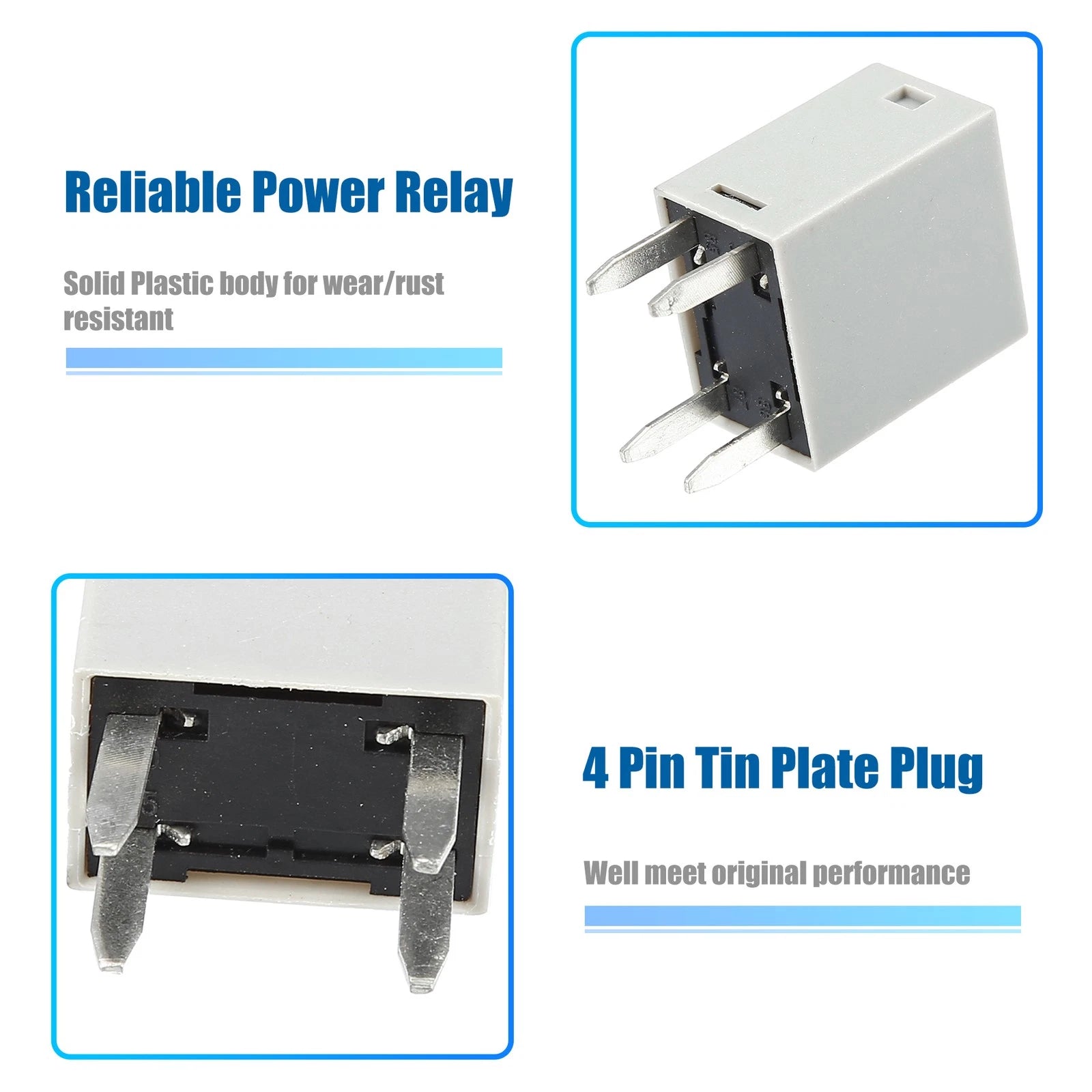 2X 4 Pin Power Relay 68083380AA 12VDC for Dodge Ram Jeep 