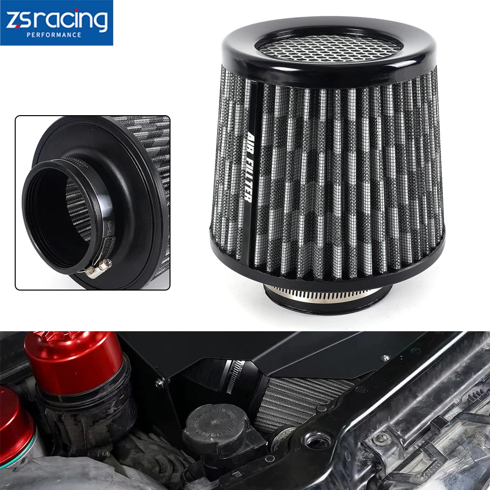 Carbon 3" 76mm High Flow Inlet Cold Air Intake Filter for