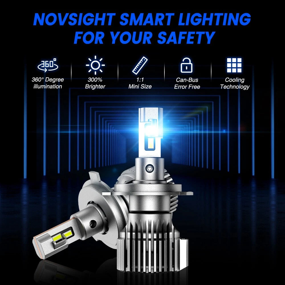 H4 9003 HB2 LED Headlight Bulbs Kit for NOVSIGHT (13000LM)