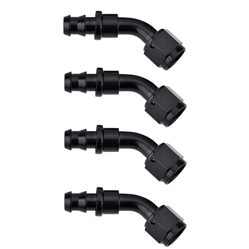 4Pcs 10AN Push-On Lock Hose Fitting for Rubber Fuel Line (2014–2019)