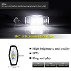 White LED License Plate Lights for Honda Accord, Civic, Acura RDX, TSX