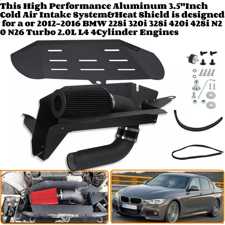 Cold Air Intake Kit for BMW F30 228i 320i 328i 420i 428i 2.0T N20 N26 (2012–2016)