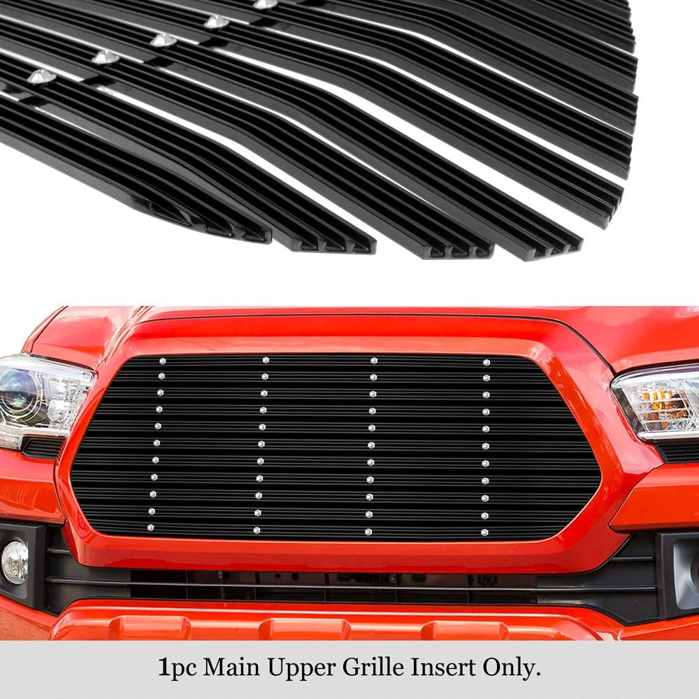 Upper Black Wide Billet Grille for Toyota Tacoma (2016-2017)