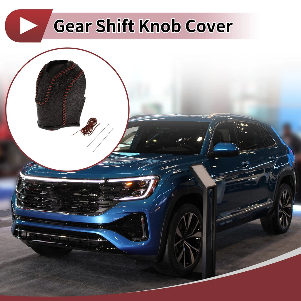 Gear Shift Knob Cover for Volkswagen Taos (2022–2023) Black Brown