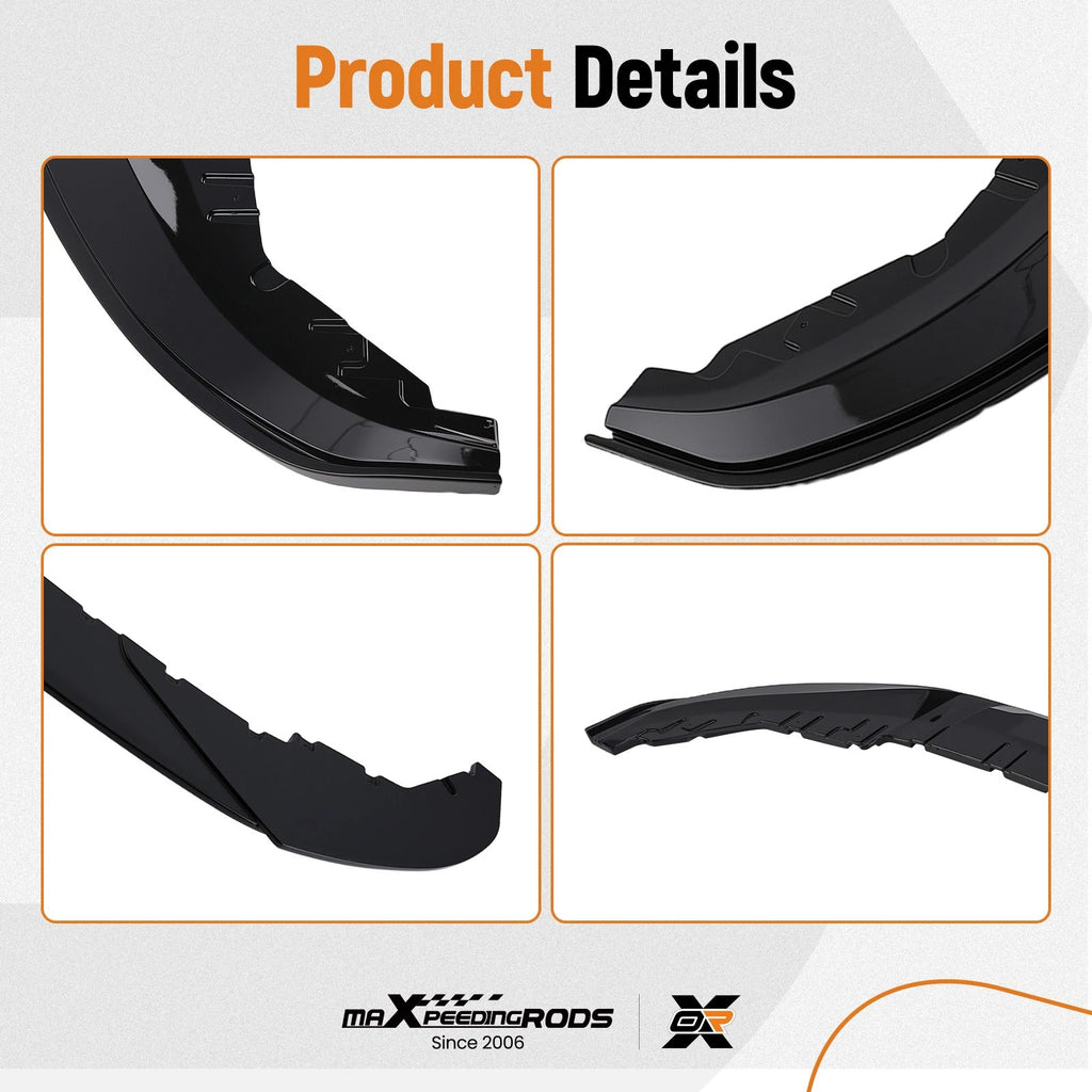 Front Bumper Spoiler Lip for BMW 4 Series G26 (2021–2024) Glossy Black
