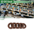 Set of 5 Oil Seals FKM Rubber 25x45x10mm for High Pressure