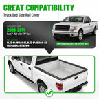 Set of 2 Truck Bed Side Rail Cap Covers for Ford F-150 (2009–2014)