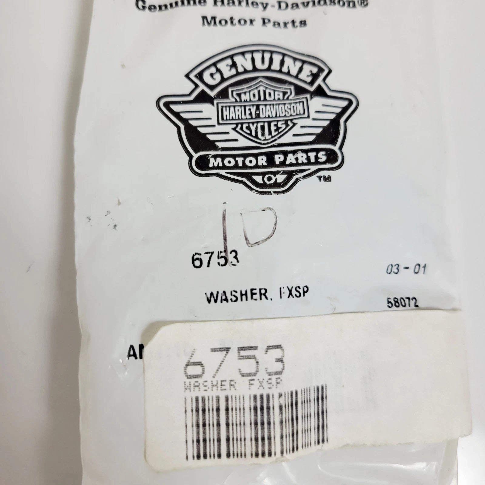 Washer Pack of 2 for Harley-Davidson FXSP (OEM 6753)