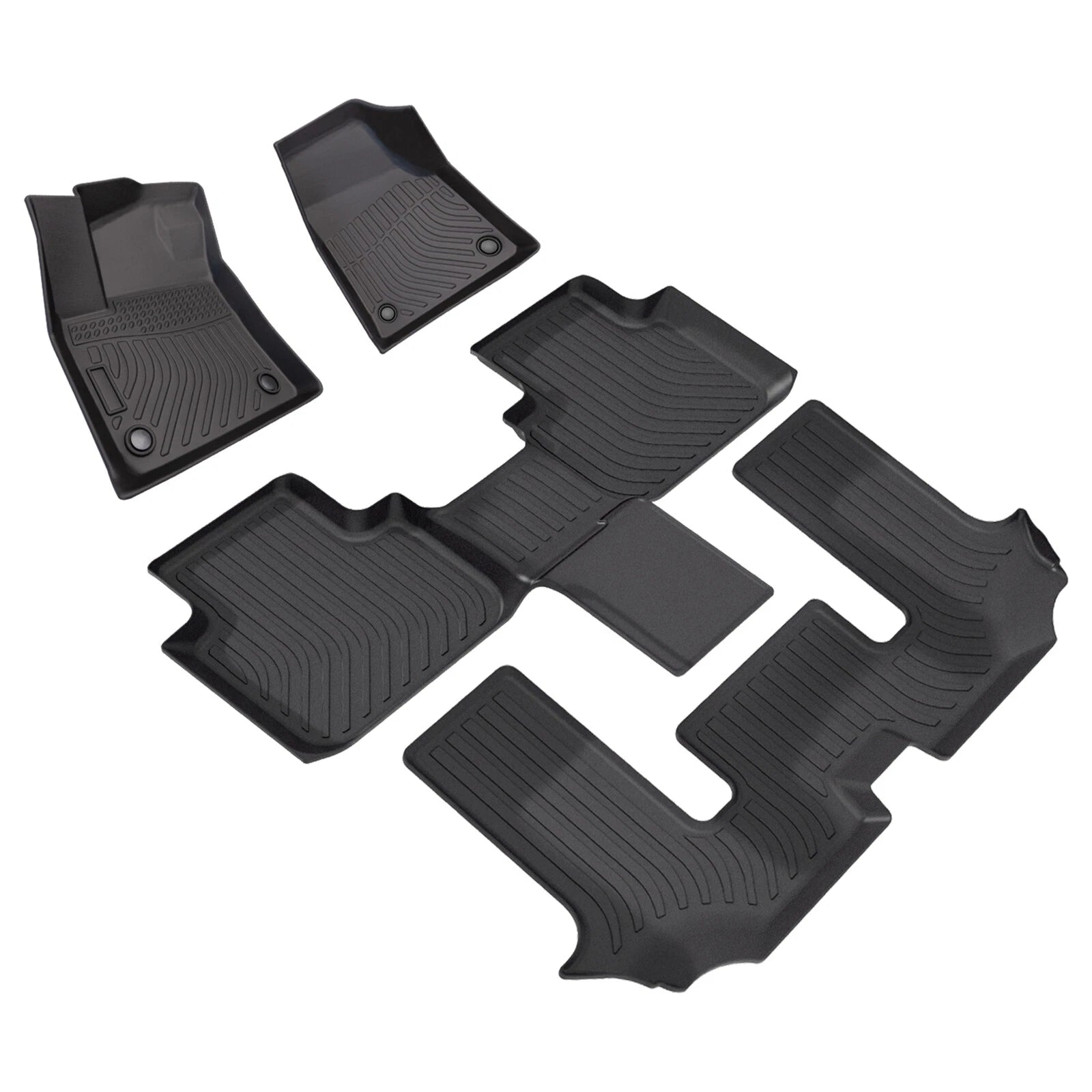 Set of 3 All Weather Floor Mats for Volkswagen Atlas (2018–2024)