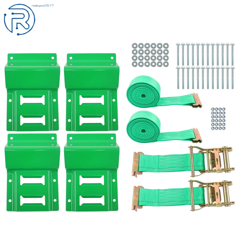 E Track Wheel Chock Tie Down Kit for Secure Cargo (Heavy Duty)