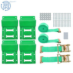 E Track Wheel Chock Tie Down Kit for Secure Cargo (Heavy Duty)